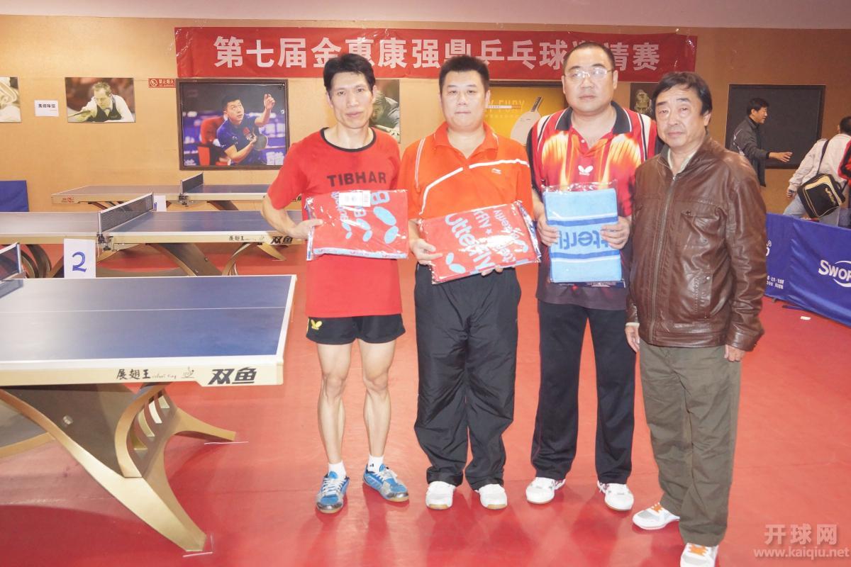 第七届金惠康强鼎乒乓邀请赛季军队合影