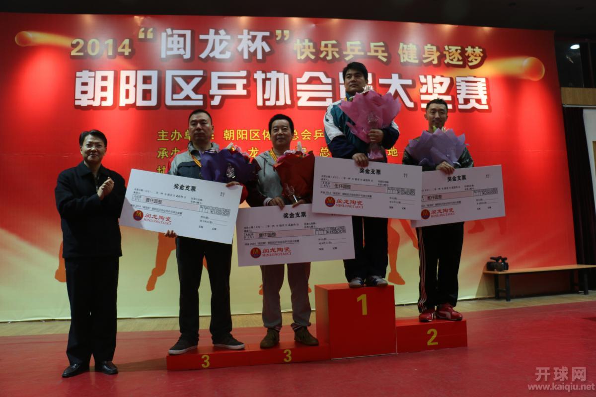 36-55岁组冠亚季军与朝阳区委统战部常务副部长胡杰华先生合影