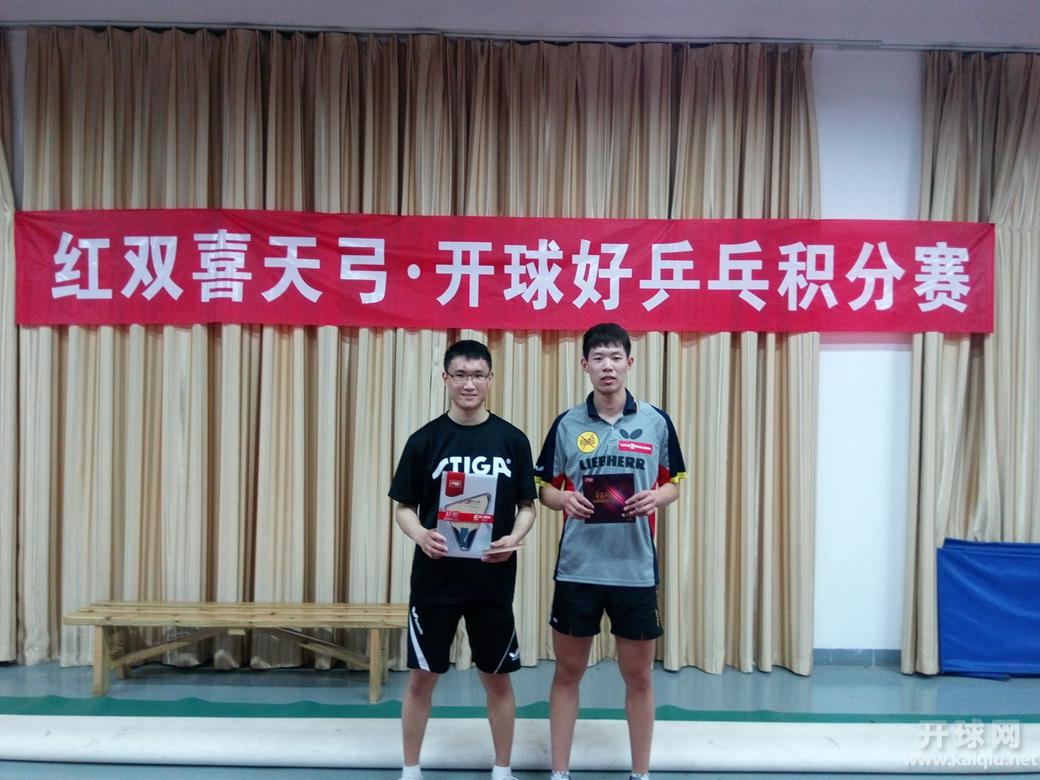 冠军 康翦冰（左） 亚军 景鹏伟（右，原国家二队）