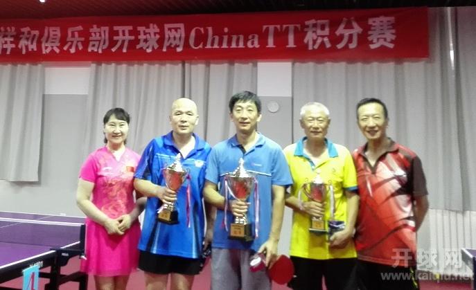 甲组冠军大阳，亚军张晶山，季军永外生胶。