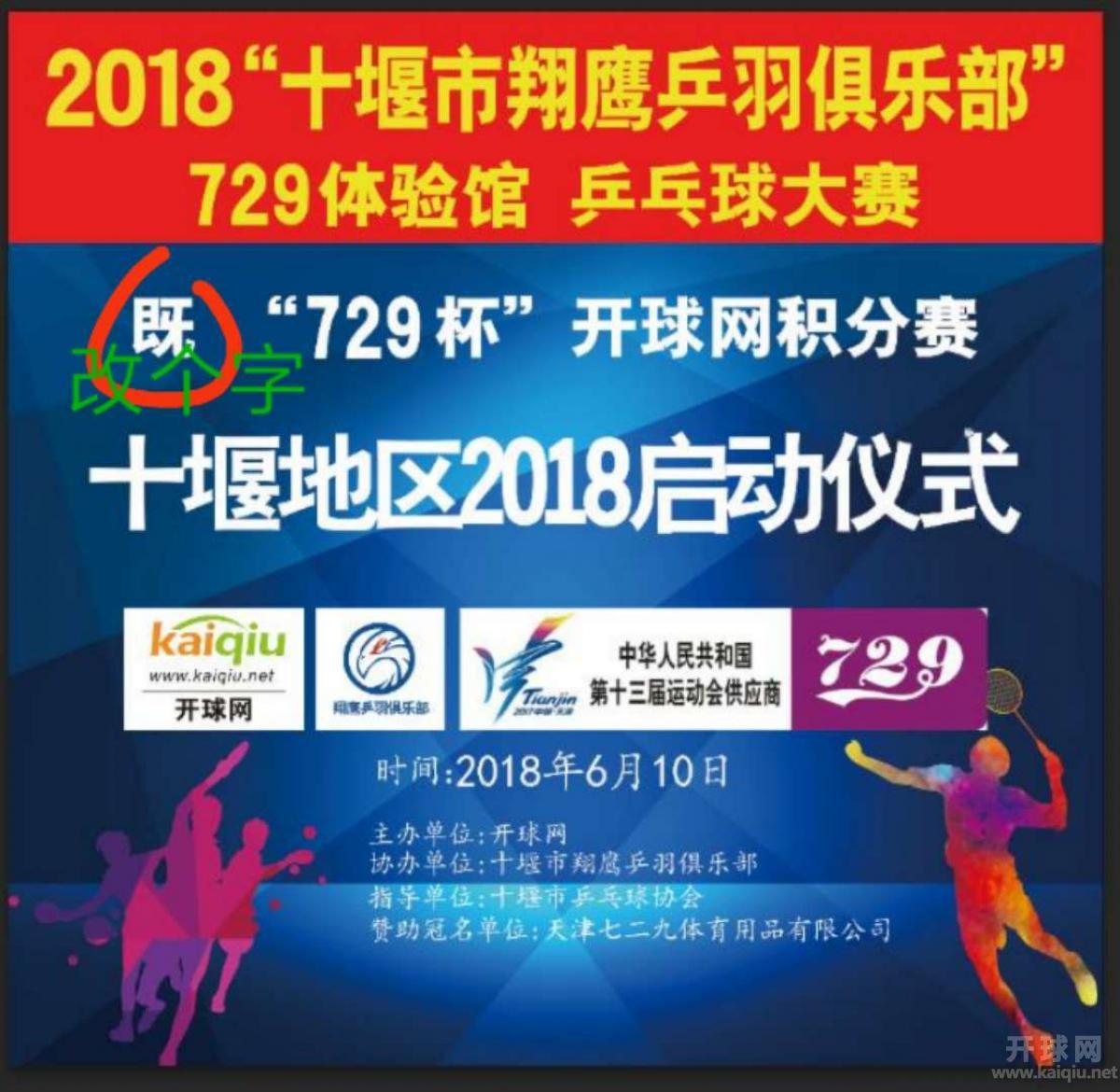“729杯”开球网商城十堰市翔鹰俱乐部乒乓球8月积分赛（甲组）