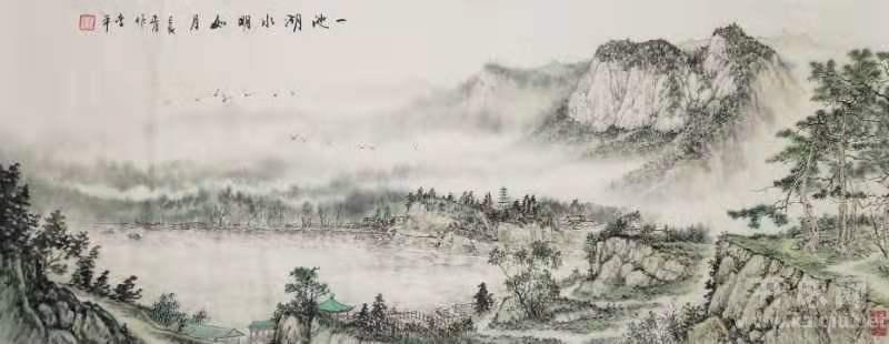 著名画家、球友闻道子赐画一幅