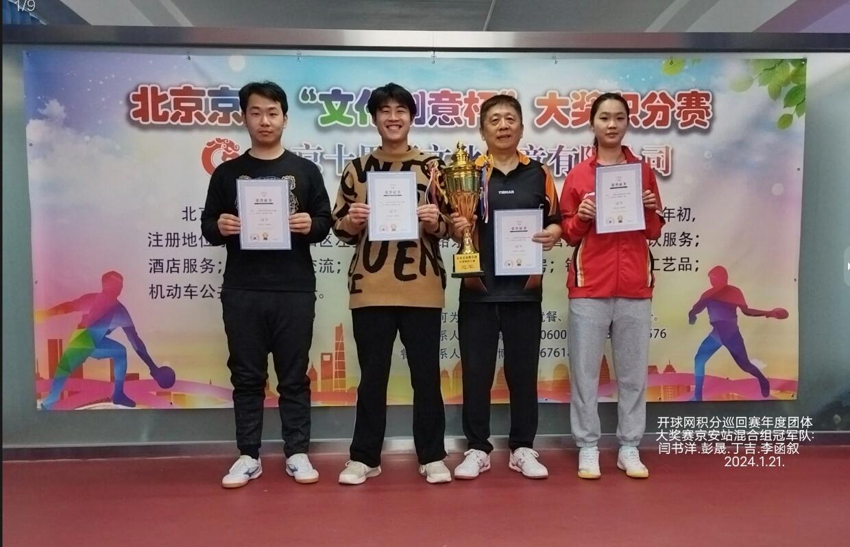 开球网北京地区积分巡回赛年度团体大奖赛简报